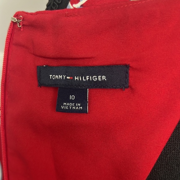 TOMMY HILFIGER RED FLORAL WOMENS DRESS SIZE 10. NEW WITHOUT TAGS - Picture 9 of 13